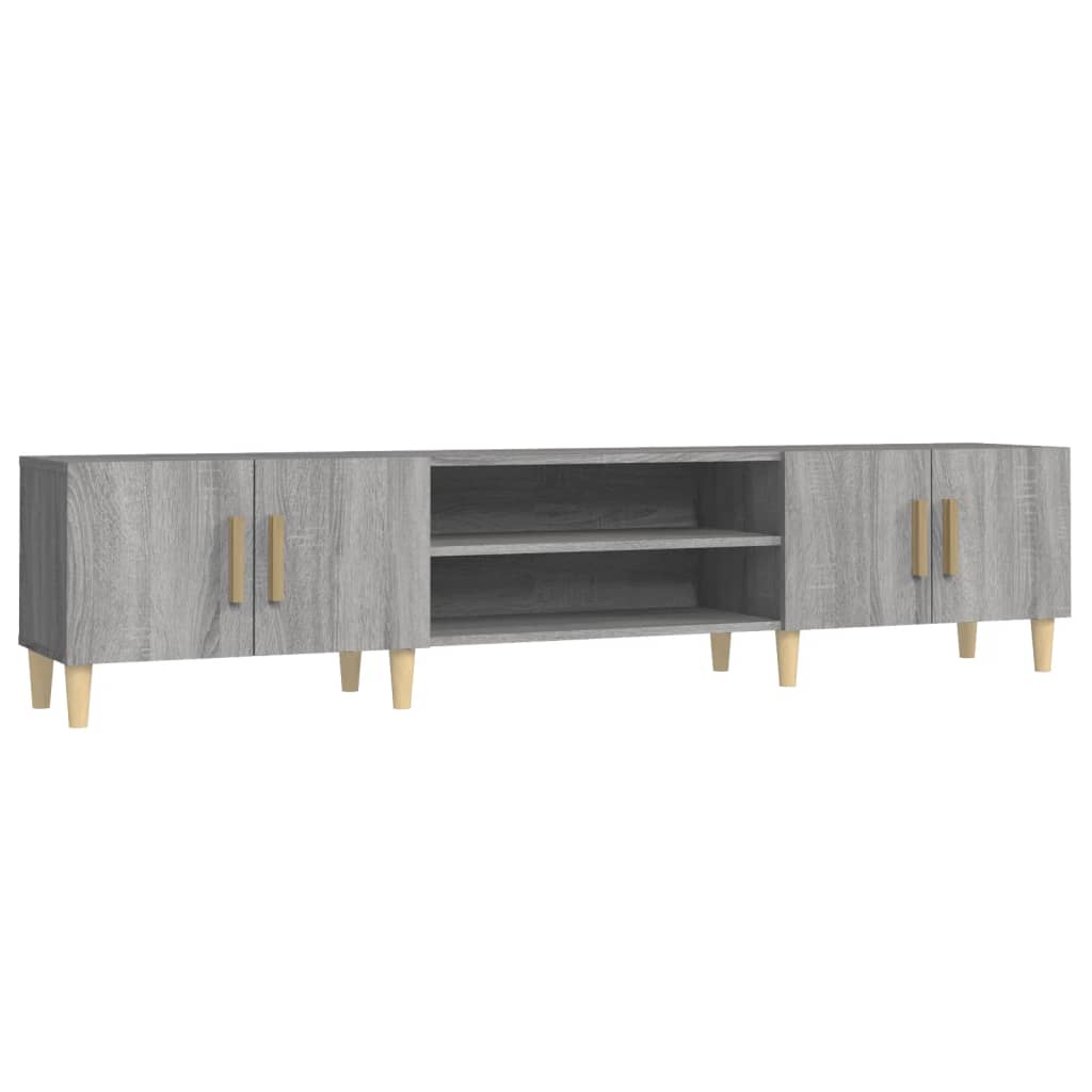 Modern Wooden 70 Inch TV Tele Stand Unit Cabinet With 4 Doors & Open Storage