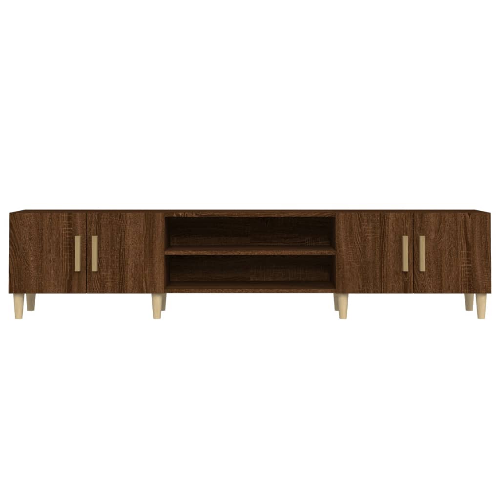 Modern Wooden 70 Inch TV Tele Stand Unit Cabinet With 4 Doors & Open Storage
