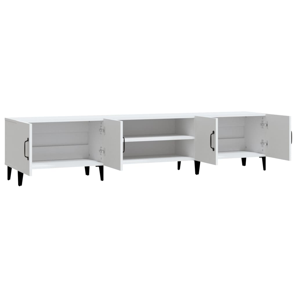 Modern Wooden Low Wide TV Tele Stand Media Unit Storage Cabinet With Doors