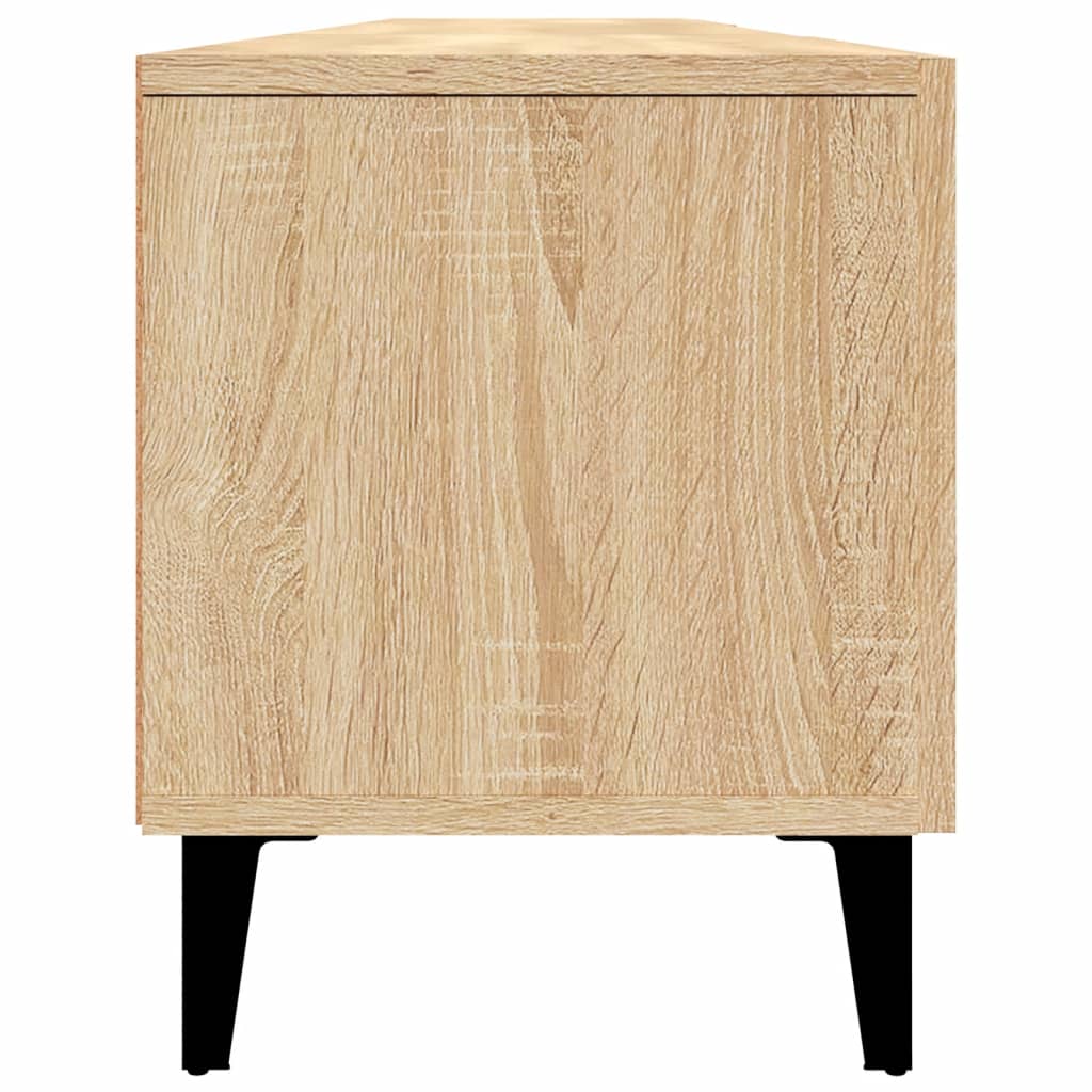 Modern Wooden Low Wide TV Tele Stand Media Unit Storage Cabinet With Doors