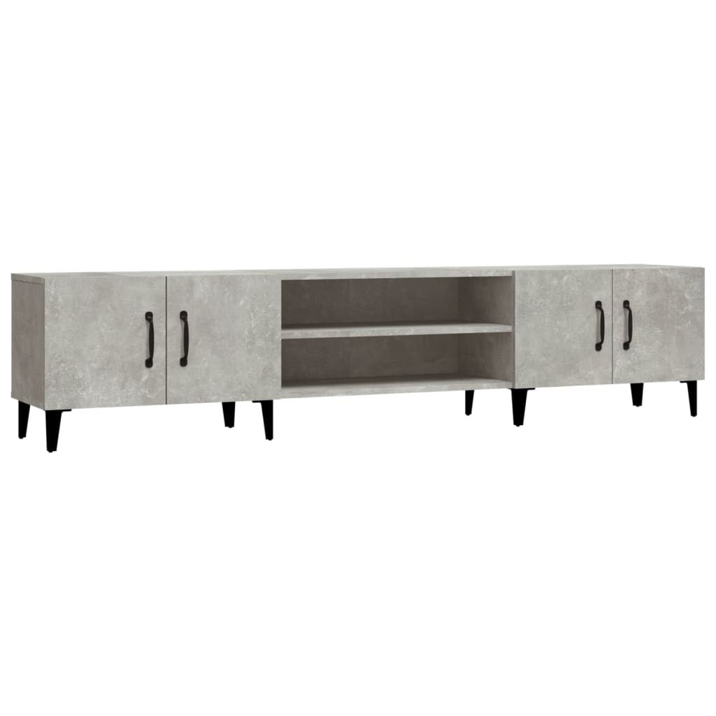 Modern Wooden Low Wide TV Tele Stand Media Unit Storage Cabinet With Doors