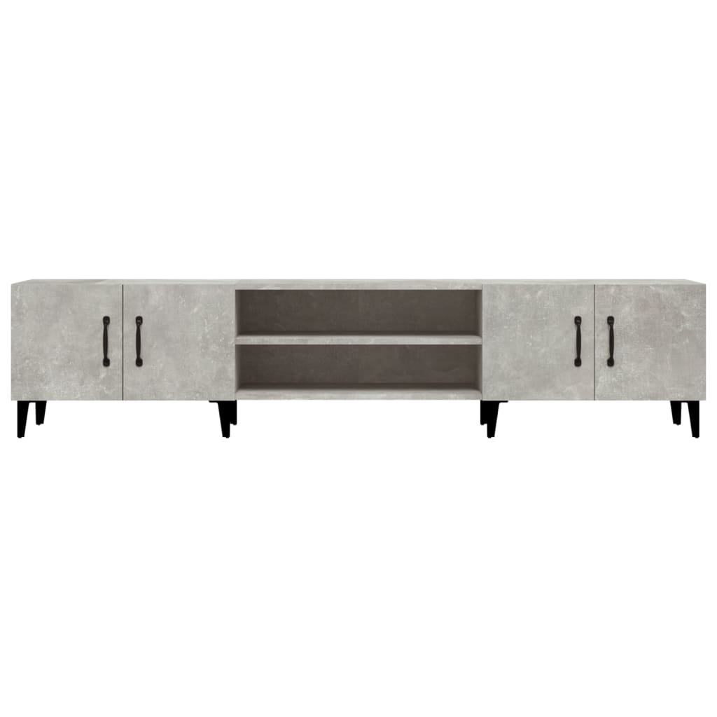 Modern Wooden Low Wide TV Tele Stand Media Unit Storage Cabinet With Doors