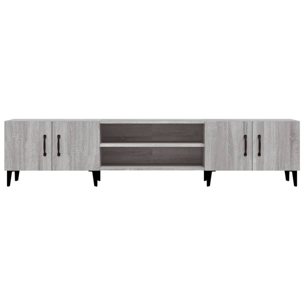 Modern Wooden Low Wide TV Tele Stand Media Unit Storage Cabinet With Doors