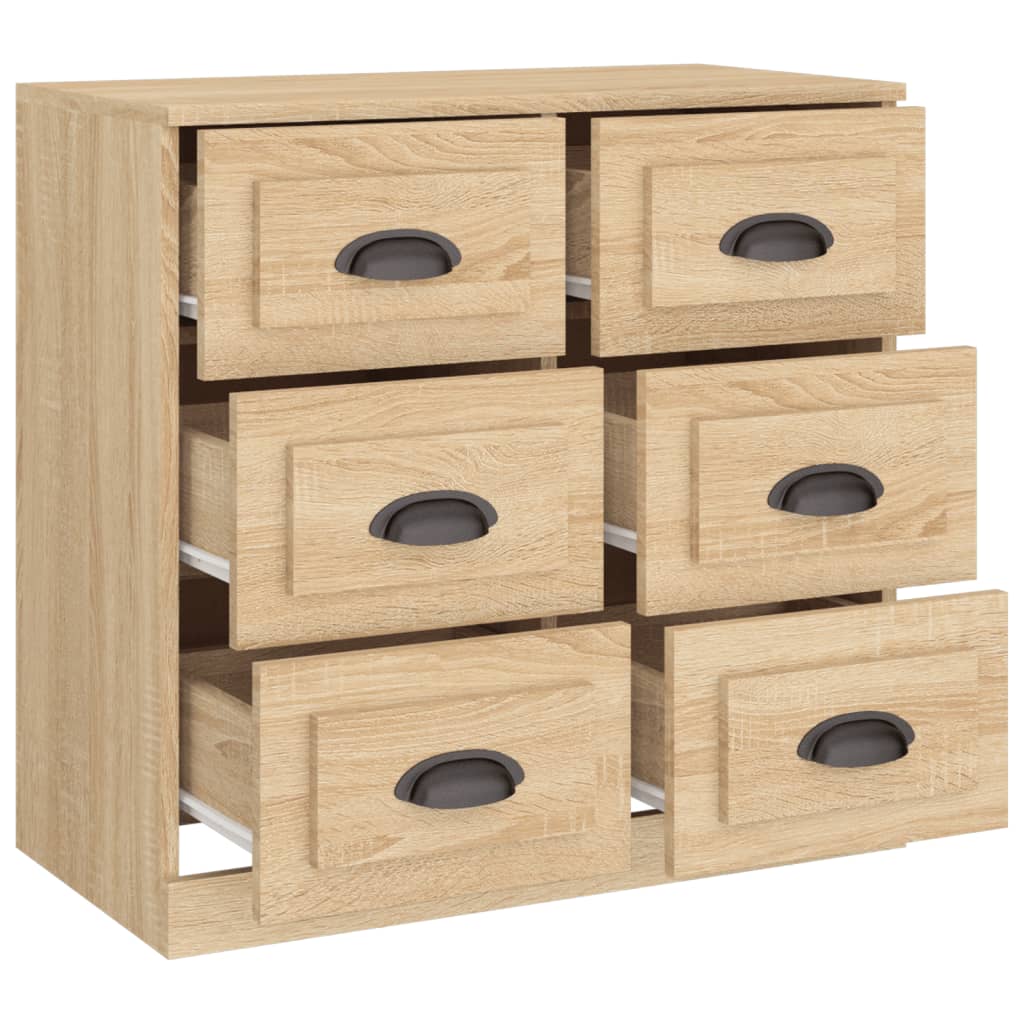 Sideboard Sonoma Oak 70x35.5x67.5 cm Engineered Wood