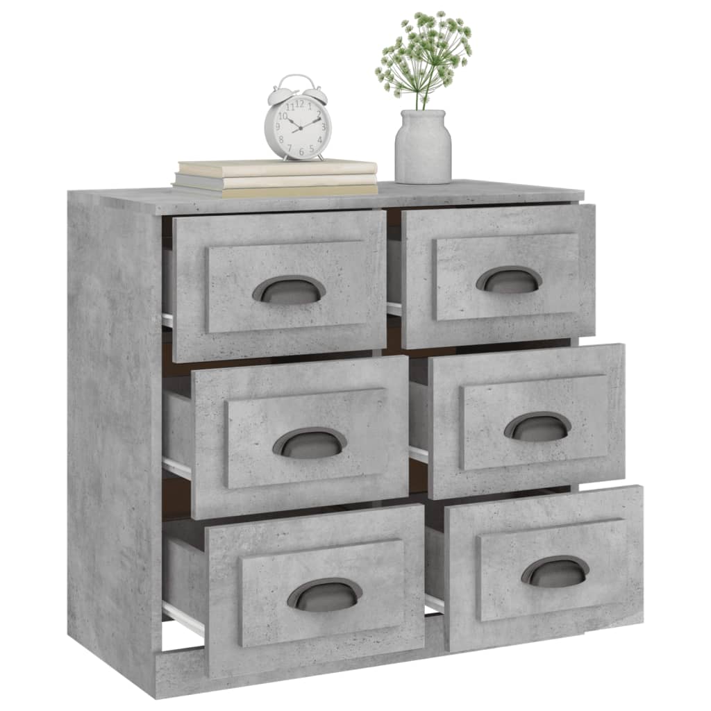 Sideboard Concrete Grey 70x35.5x67.5 cm Engineered Wood