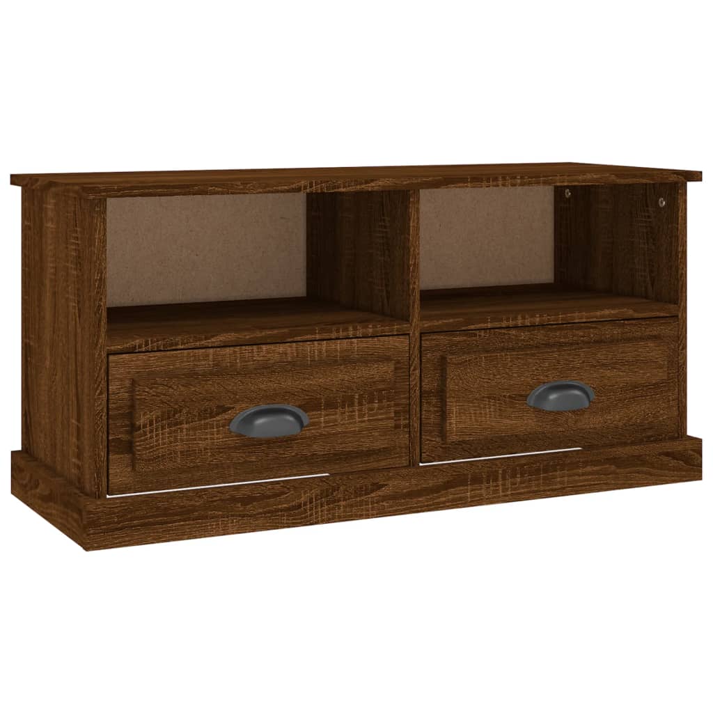 TV Cabinet Brown Oak 93x35.5x45 cm Engineered Wood