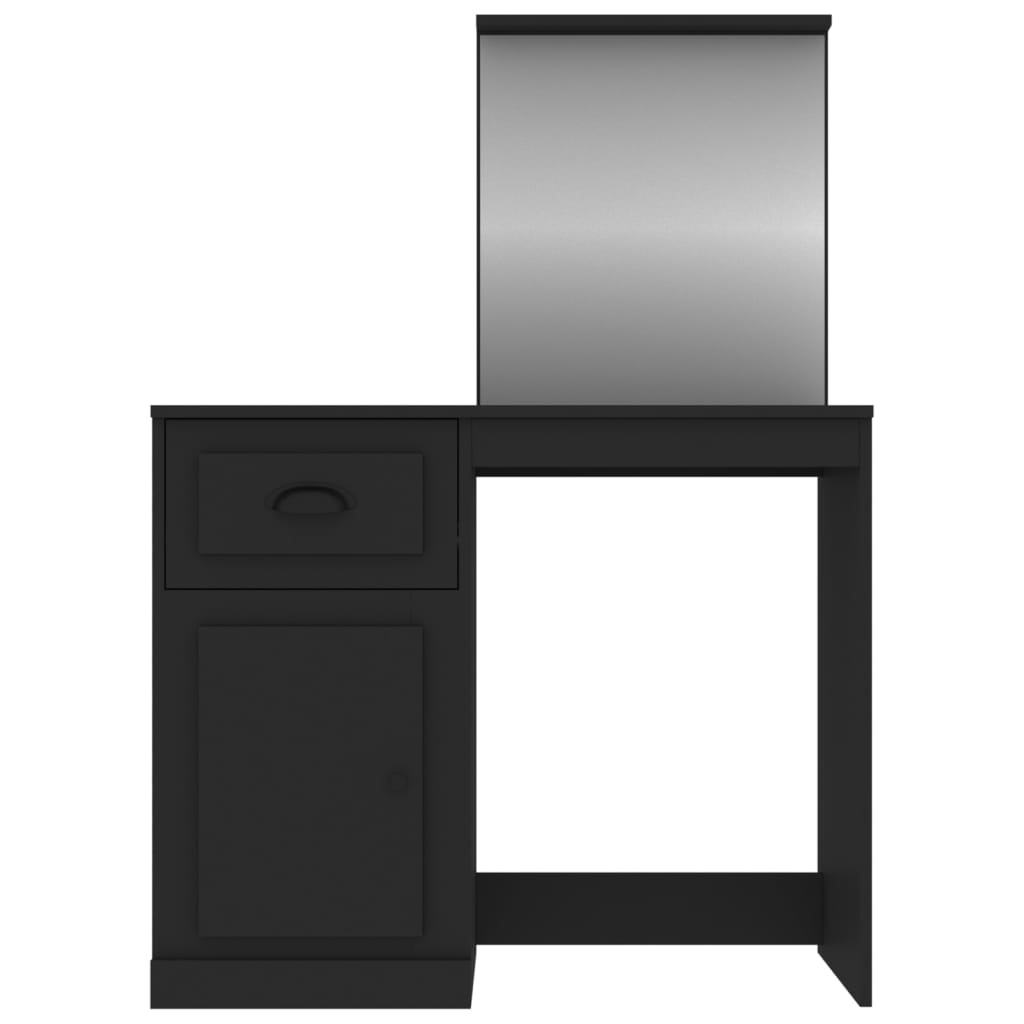 Modern Wooden Dressing Table Makeup Vanity Desk Table With Drawer Cupboard Mirror