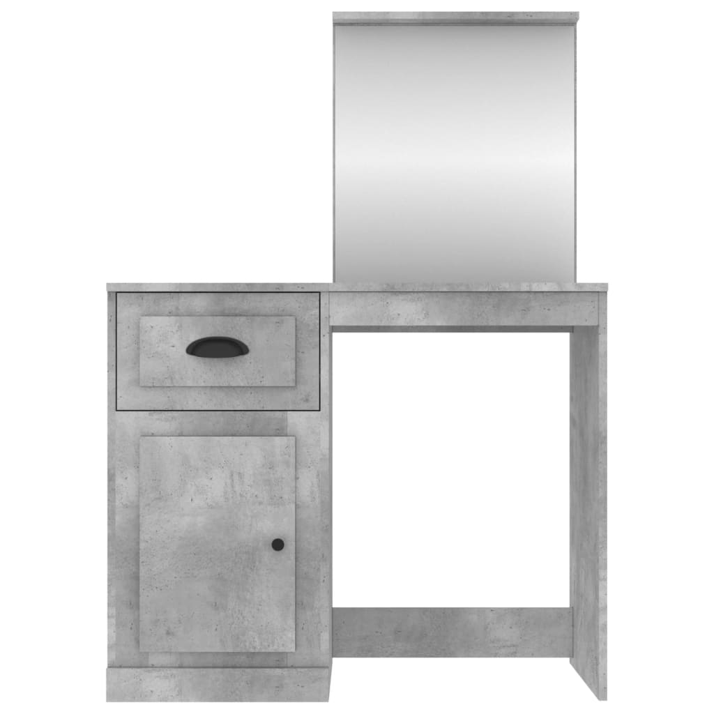 Modern Wooden Dressing Table Makeup Vanity Desk Table With Drawer Cupboard Mirror