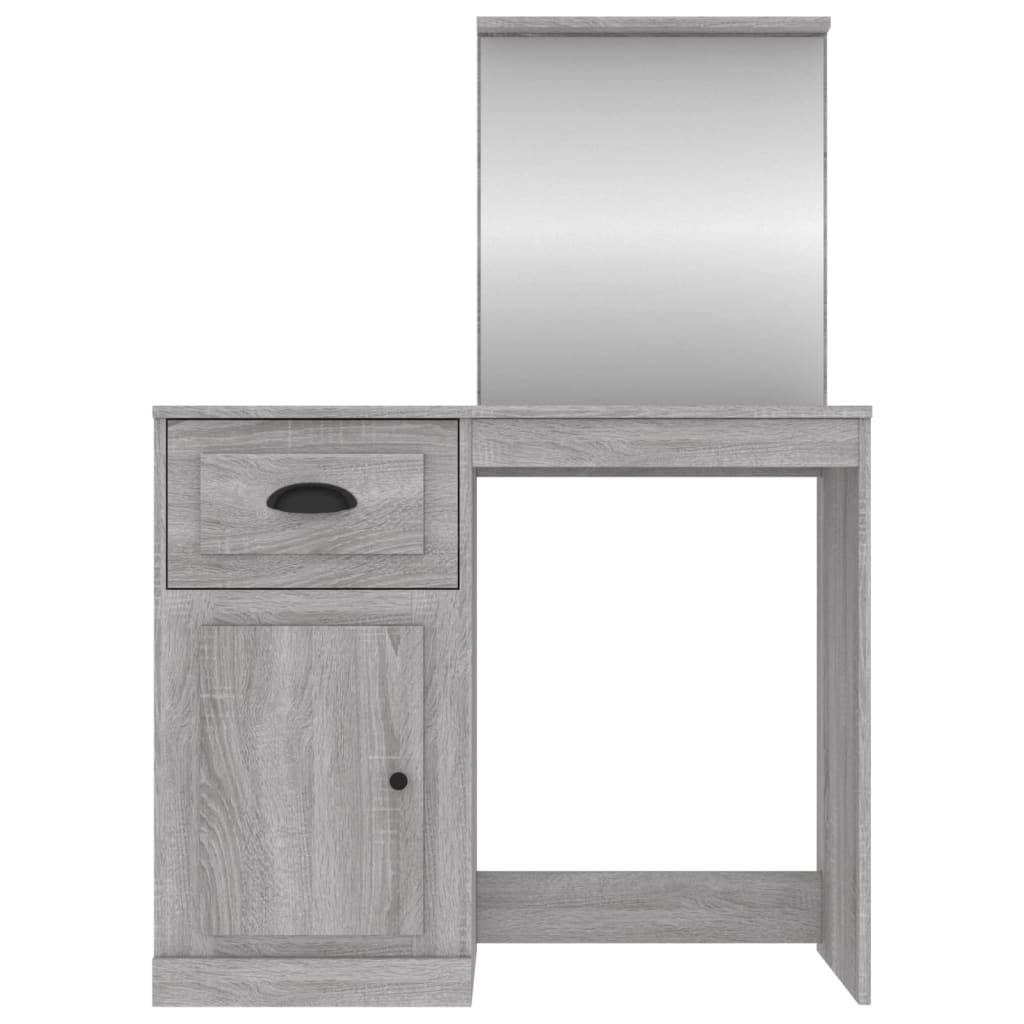 Modern Wooden Dressing Table Makeup Vanity Desk Table With Drawer Cupboard Mirror