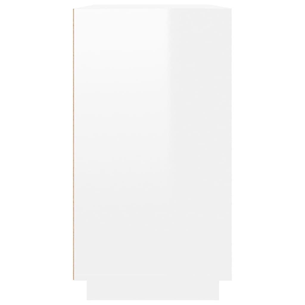 Sideboard High Gloss White 80x34x75 cm Engineered Wood