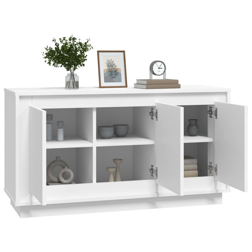 Modern Wooden 3 Door Home Sideboard Storage Cabinet Wood Dining Room Unit