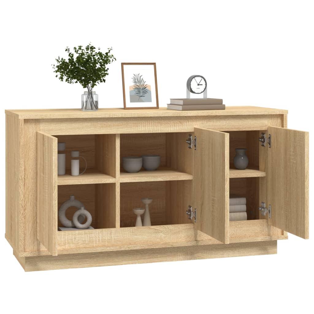 Modern Wooden 3 Door Home Sideboard Storage Cabinet Wood Dining Room Unit
