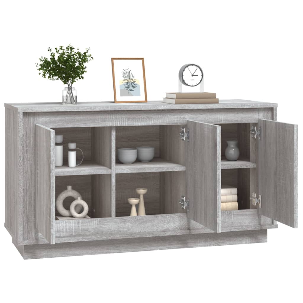 Modern Wooden 3 Door Home Sideboard Storage Cabinet Wood Dining Room Unit