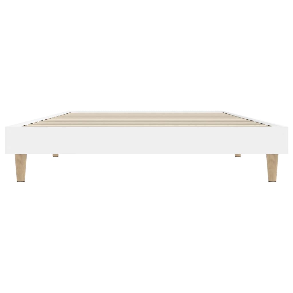 Bed Frame without Mattress White 90x190 cm Single Engineered Wood
