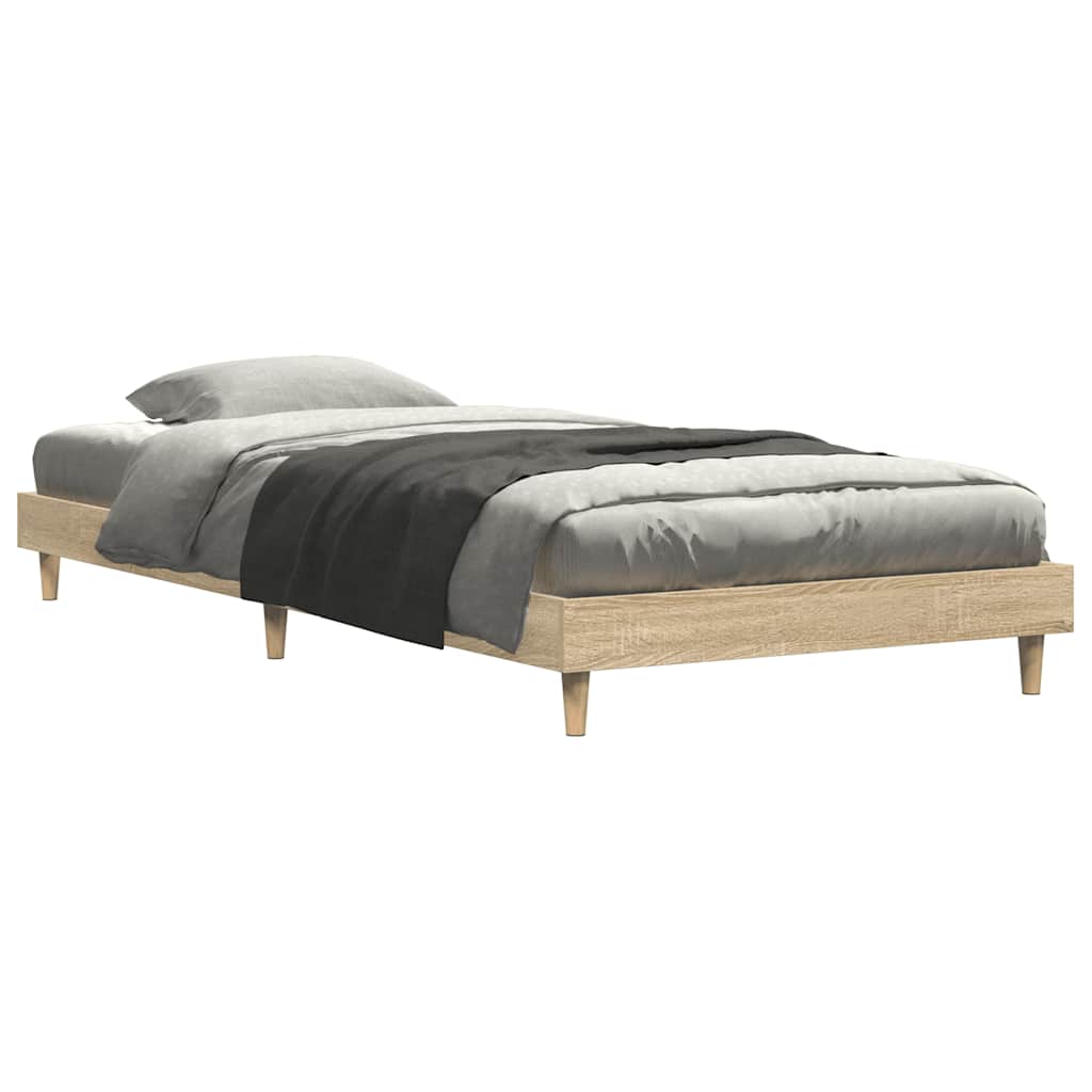 Bed Frame without Mattress Sonoma Oak 90x190 cm Single Engineered Wood