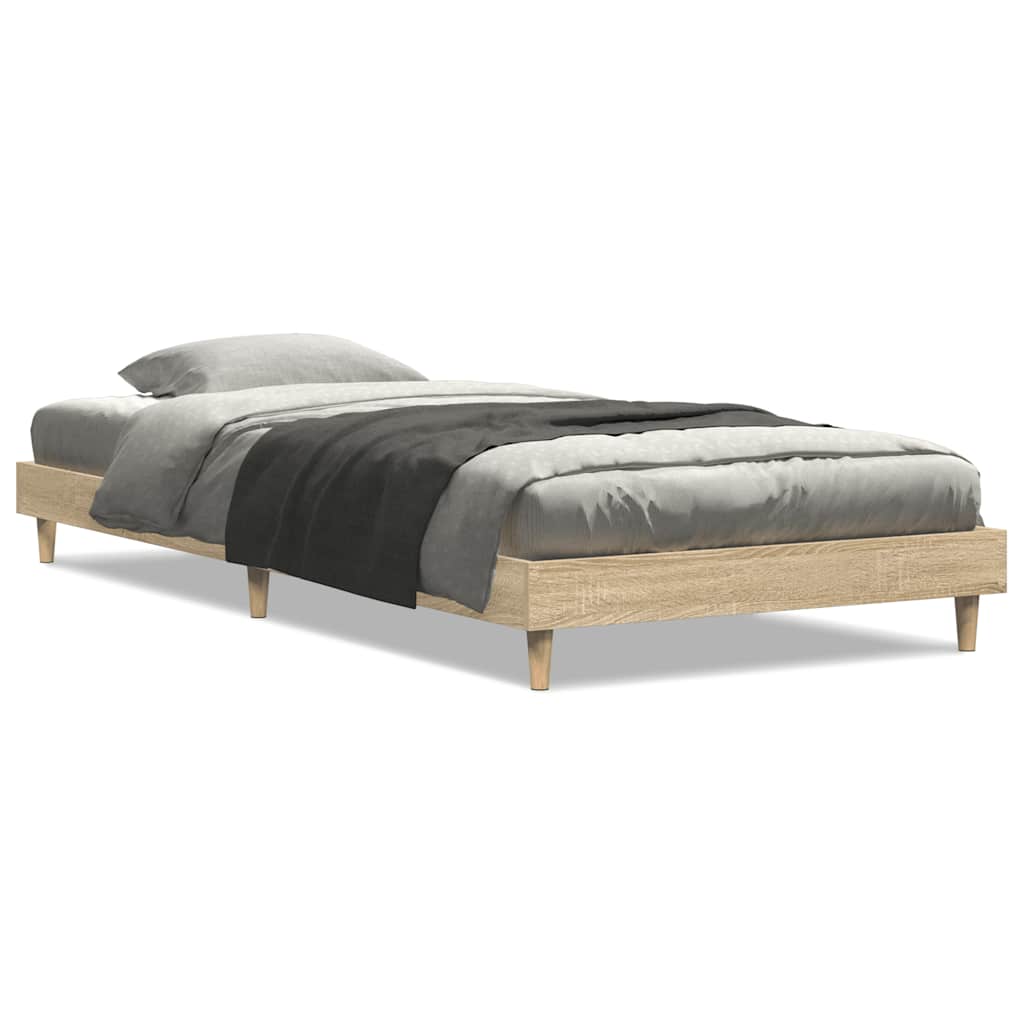 Bed Frame without Mattress Sonoma Oak 90x190 cm Single Engineered Wood