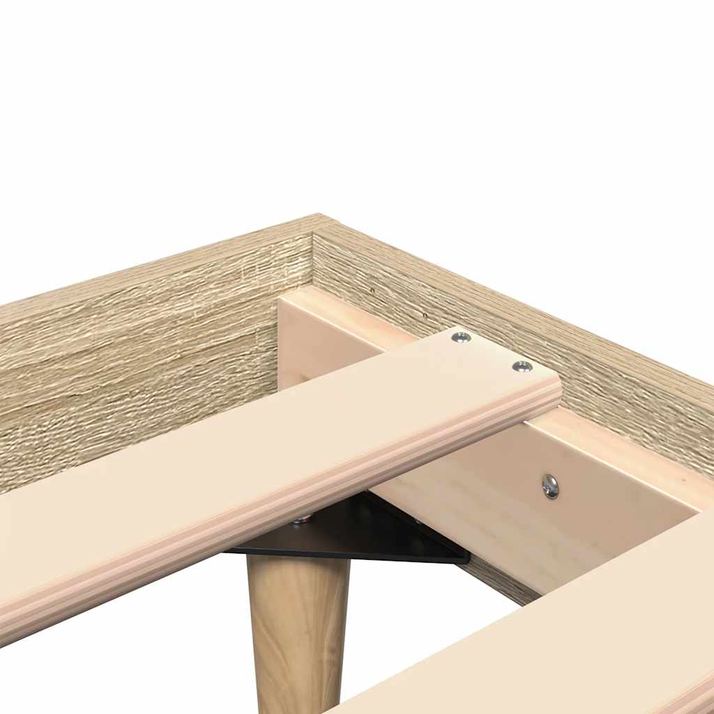 Bed Frame without Mattress Sonoma Oak 90x190 cm Single Engineered Wood