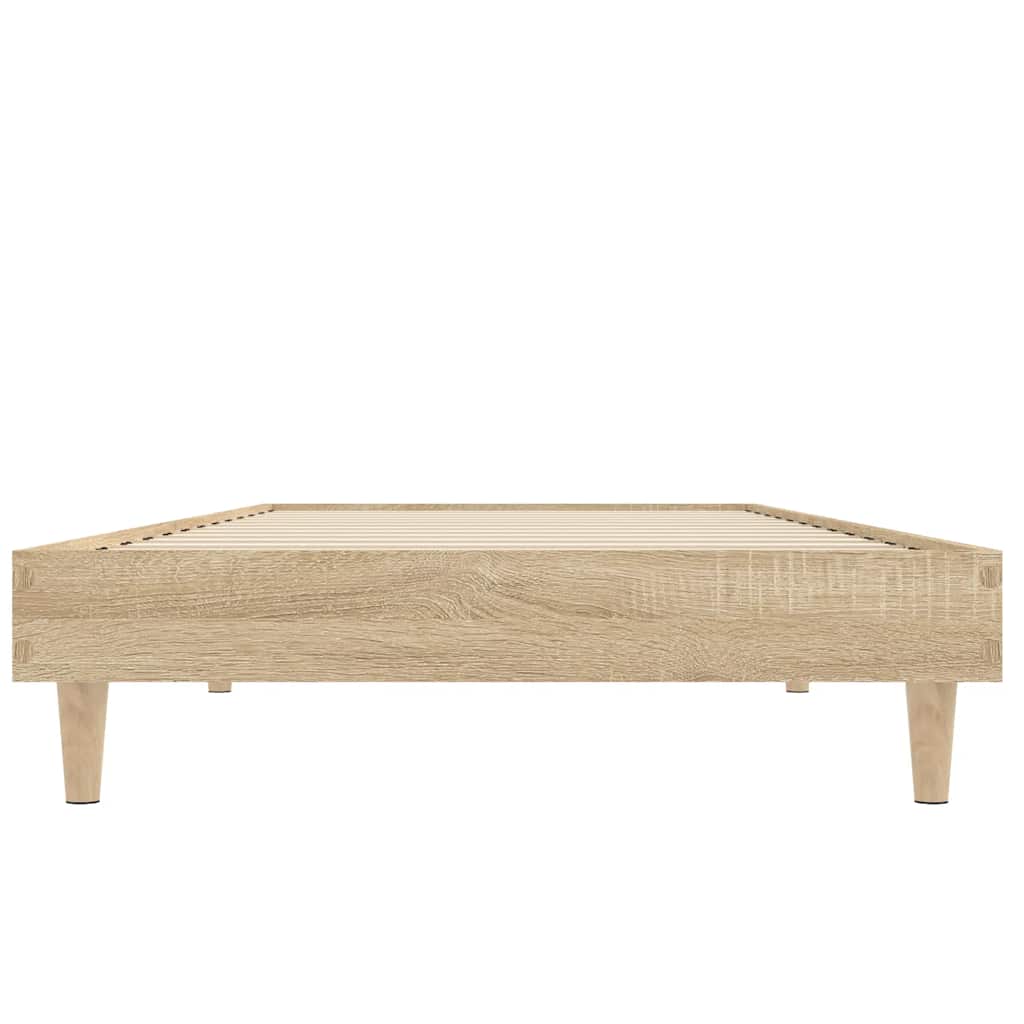 Bed Frame without Mattress Sonoma Oak 75x190 cm Small Single Engineered Wood