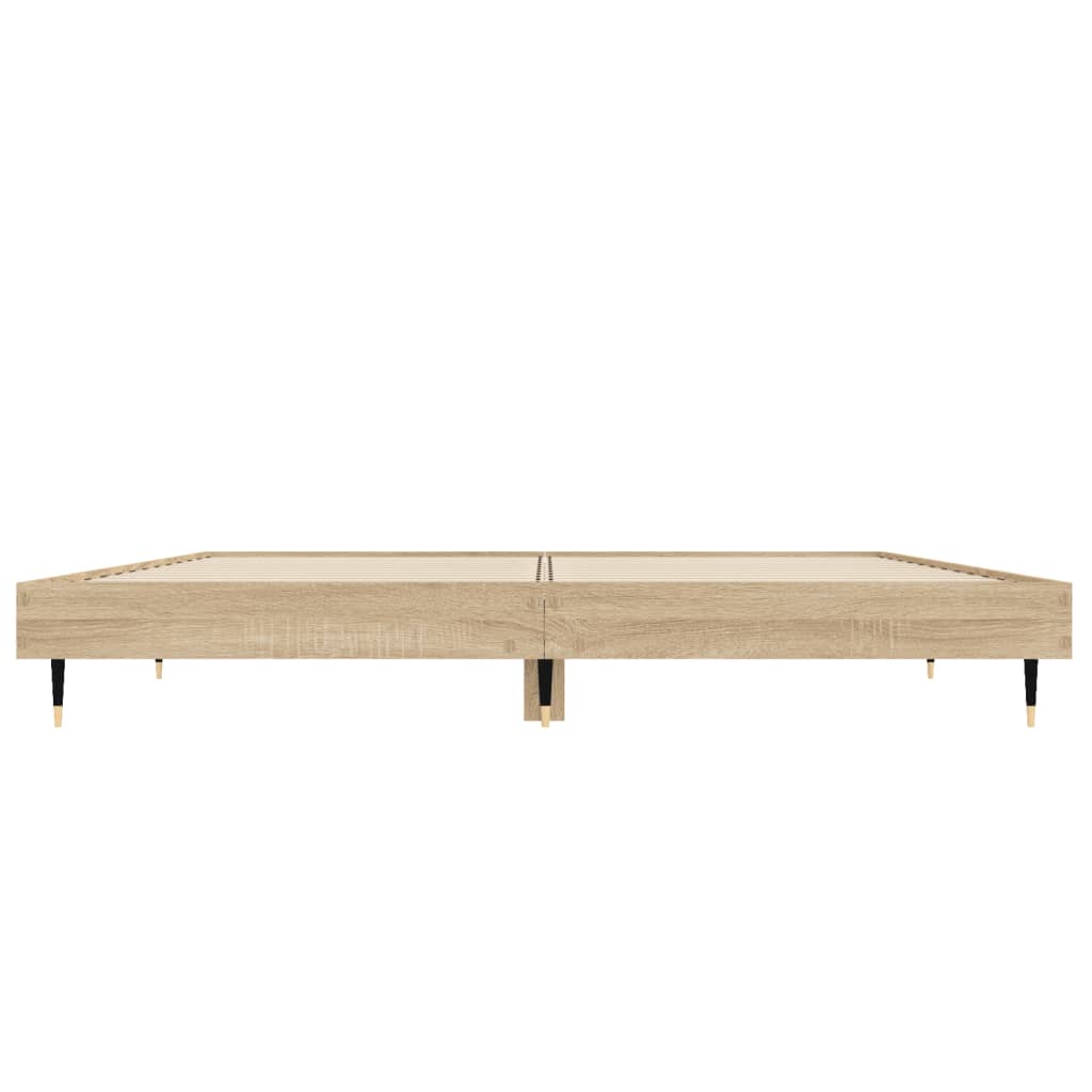 Bed Frame without Mattress Sonoma Oak 120x190 cm Small Double Engineered Wood