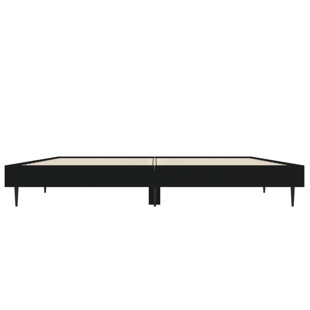 Bed Frame without Mattress Black 120x190 cm Small Double Engineered Wood