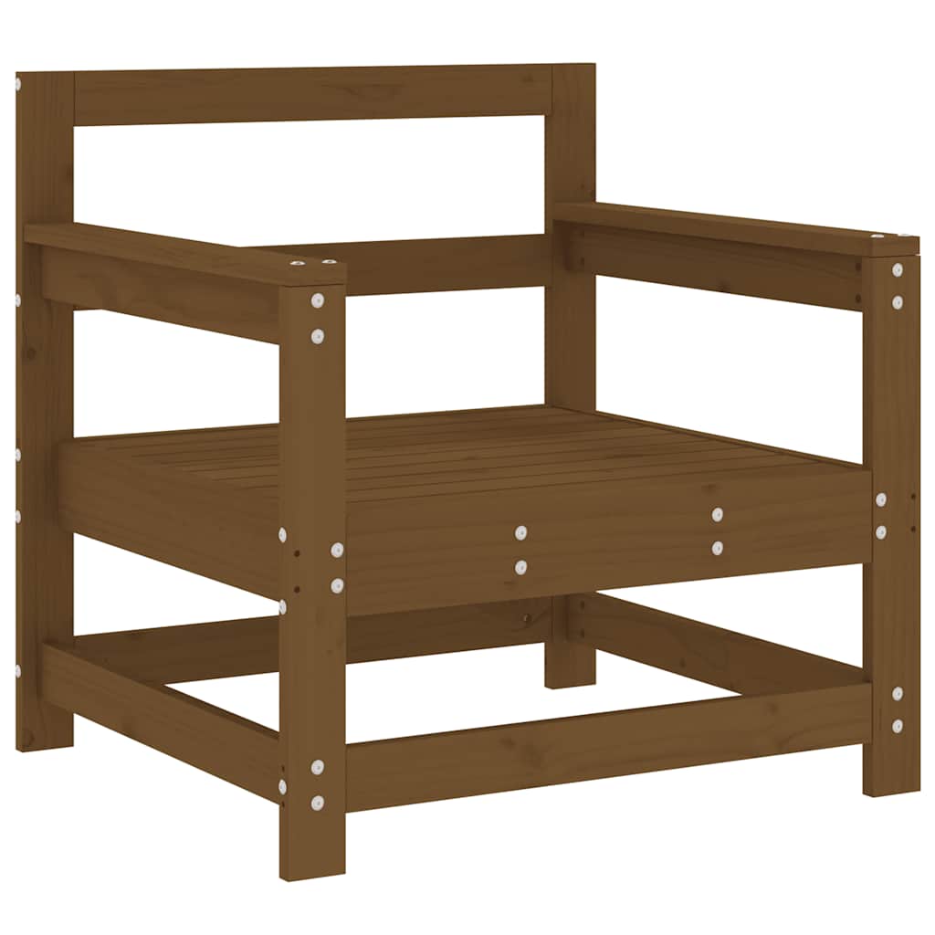 Outdoor Patio Wooden 2pcs Garden Chairs Set With Cushions Pine Wood Frame Seats