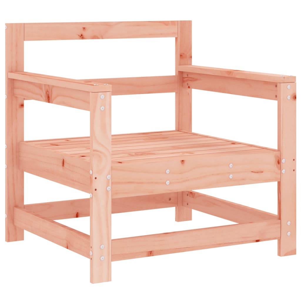 Outdoor Patio Wooden 2pcs Garden Chairs Set With Cushions Pine Wood Frame Seats