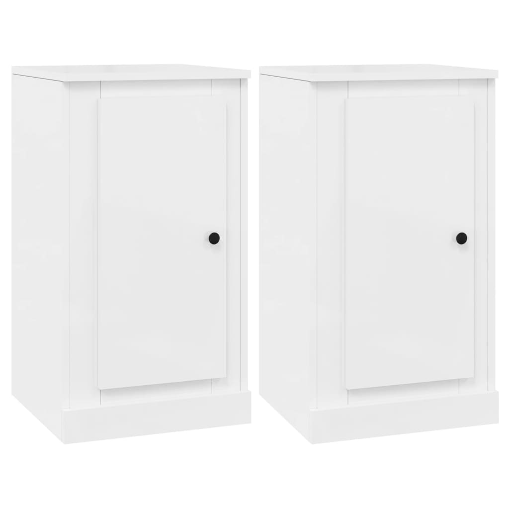 Sideboards 3 pcs High Gloss White Engineered Wood