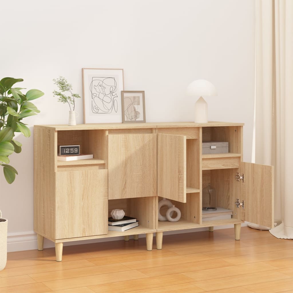 Sideboards 2 pcs Sonoma Oak 60x35x70 cm Engineered Wood