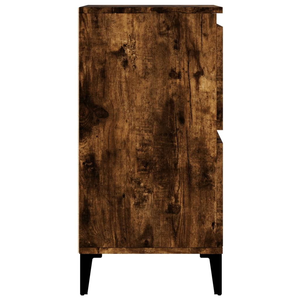 Sideboards 2 pcs Smoked Oak 60x35x70 cm Engineered Wood