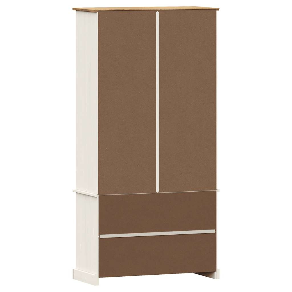 Bookcase VIGO White 85x35x170 cm Solid Wood Pine
