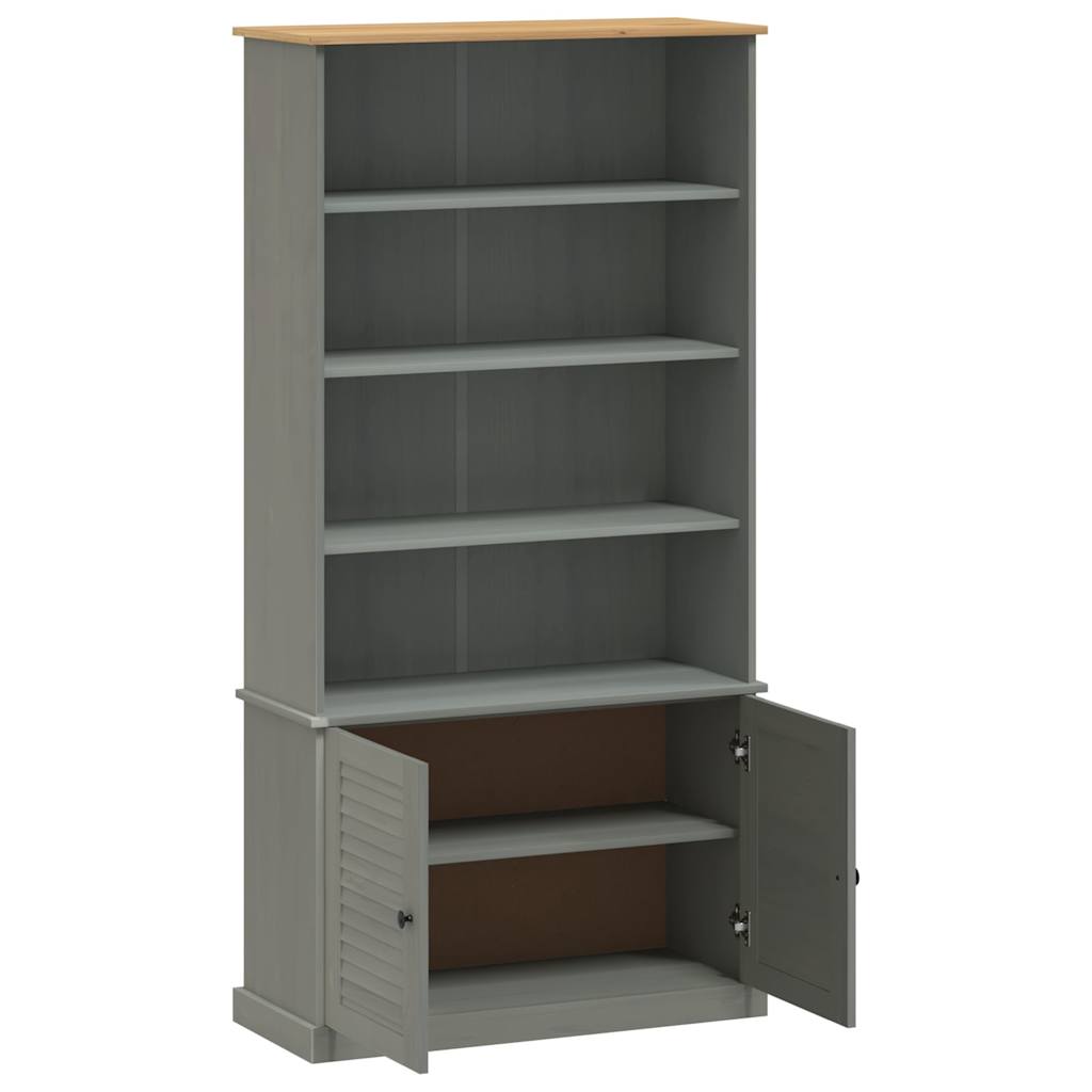 Bookcase VIGO Grey 85x35x170 cm Solid Wood Pine