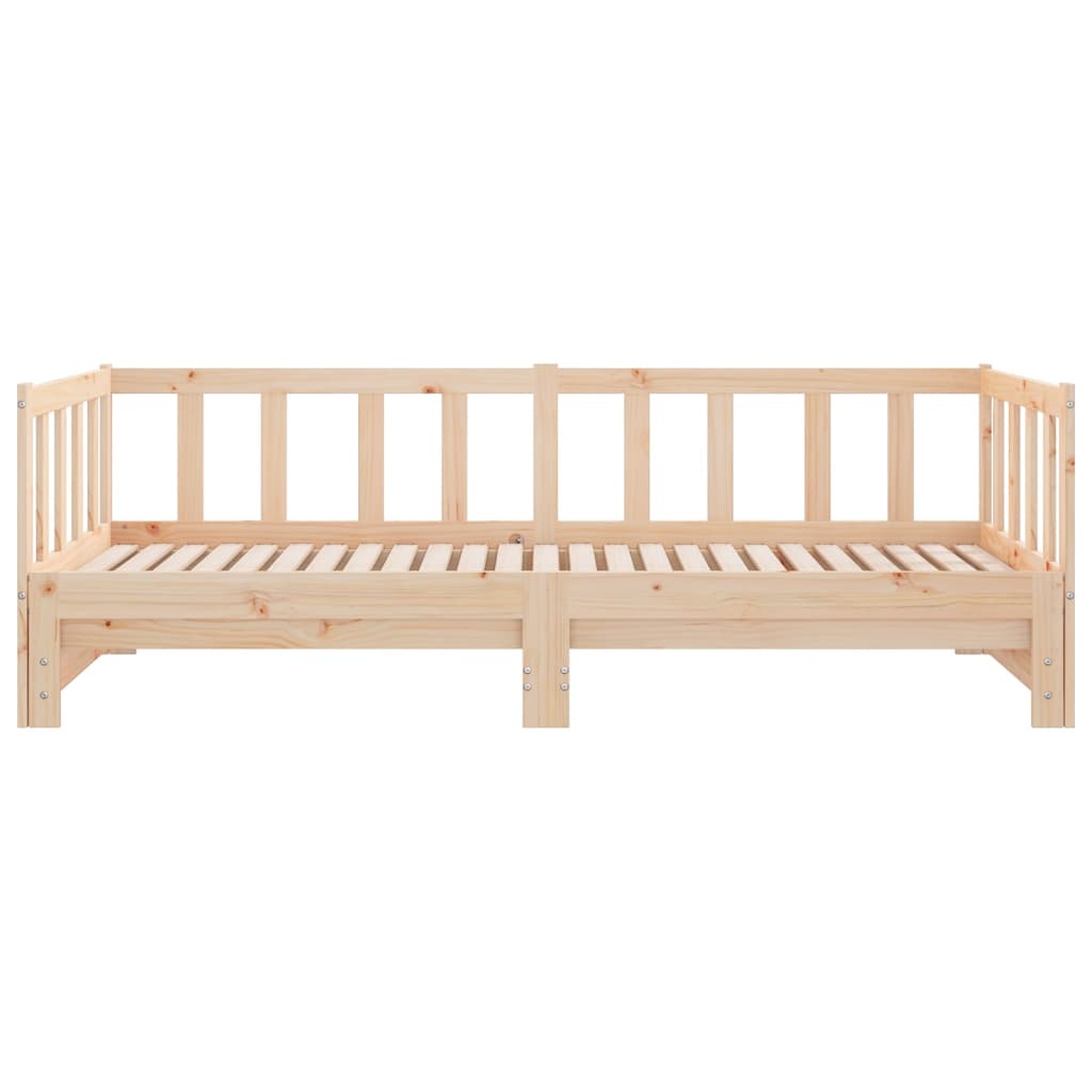 Pull-out Day Bed without Mattress 2x(90x200) cm Solid Wood Pine