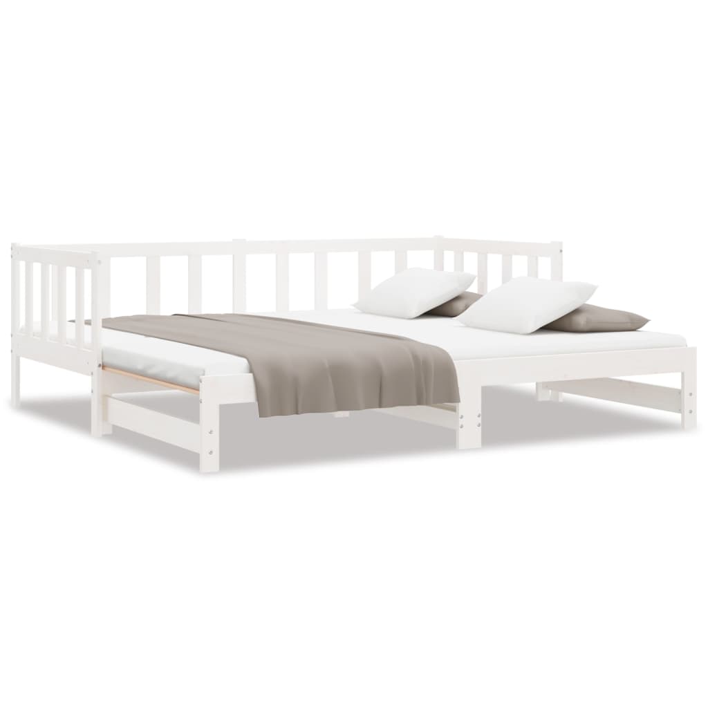 Pull-out Day Bed without Mattress White 2x(90x200) cm