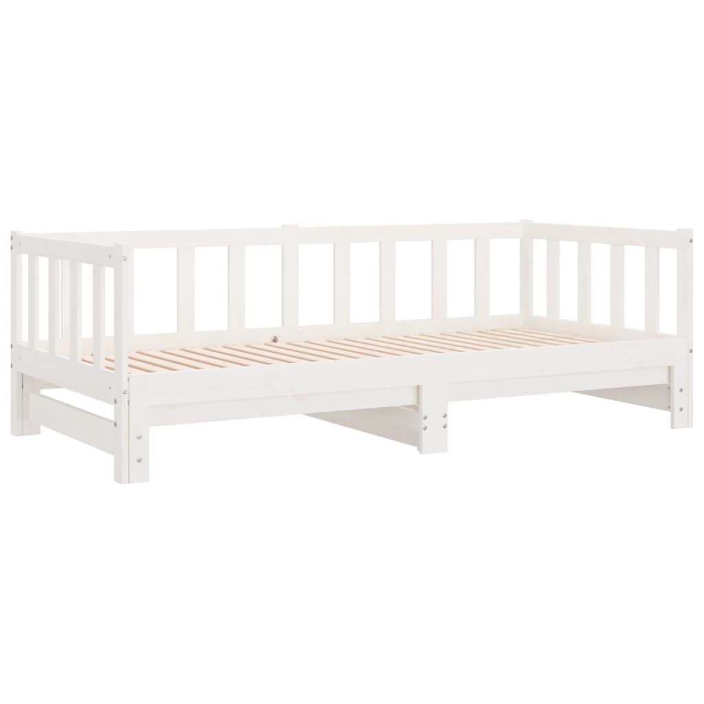 Pull-out Day Bed without Mattress White 2x(90x200) cm