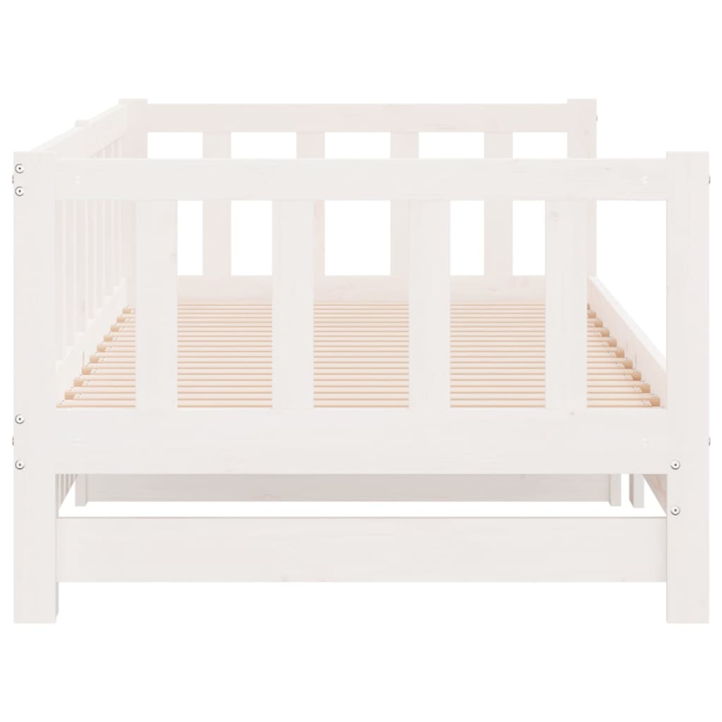 Pull-out Day Bed without Mattress White 2x(90x200) cm