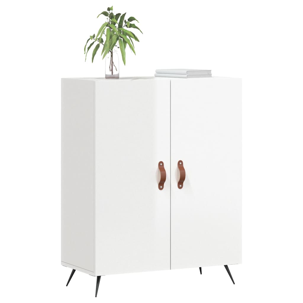 Sideboard High Gloss White 69.5x34x90 cm Engineered Wood