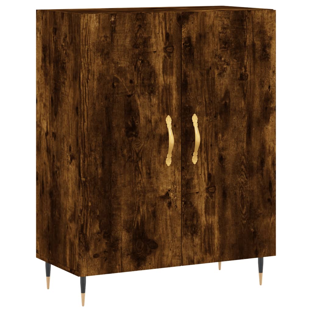 Sideboard Smoked Oak 69.5x34x90 cm Engineered Wood