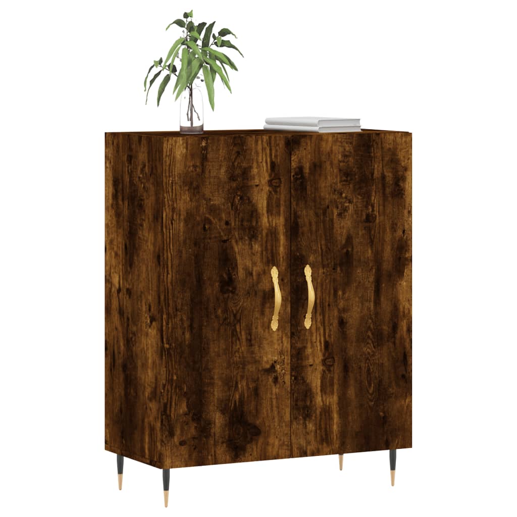 Sideboard Smoked Oak 69.5x34x90 cm Engineered Wood