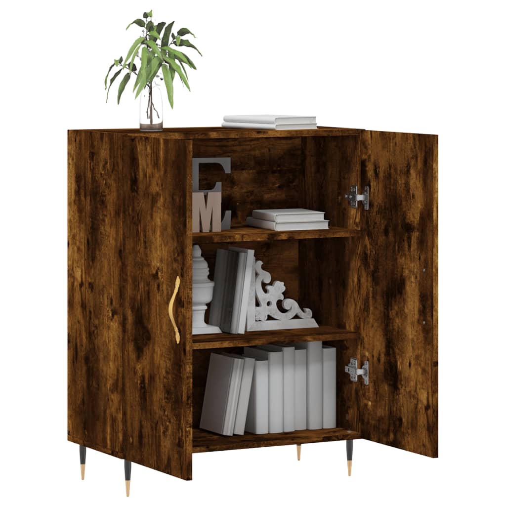 Sideboard Smoked Oak 69.5x34x90 cm Engineered Wood