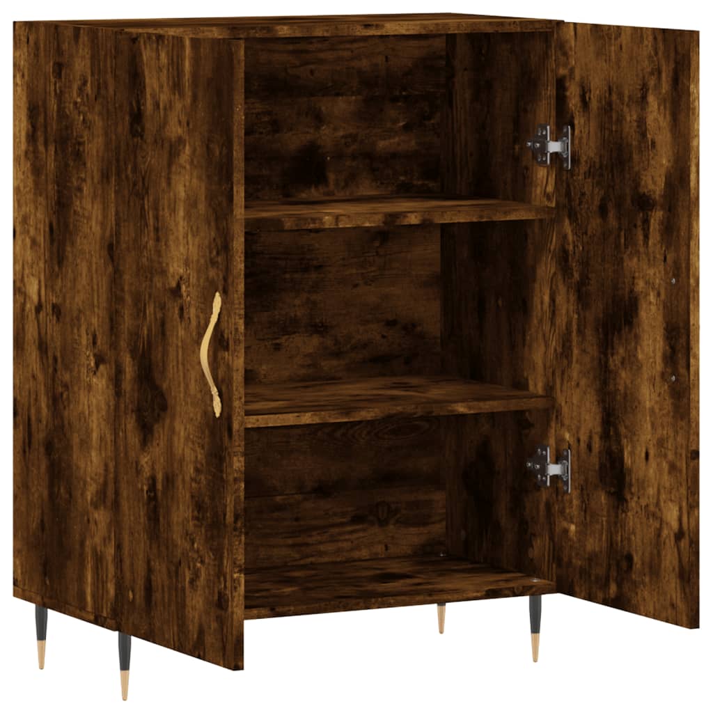 Sideboard Smoked Oak 69.5x34x90 cm Engineered Wood