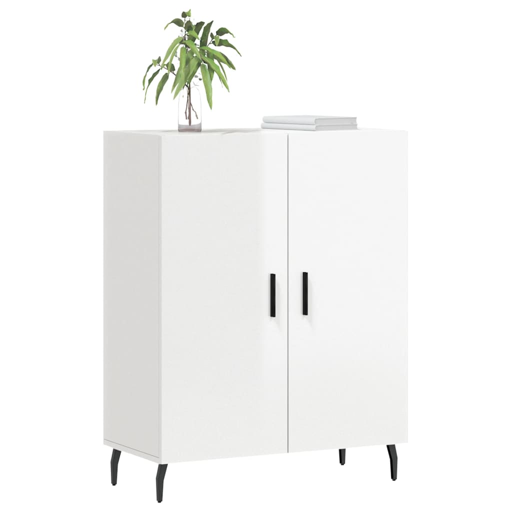 Sideboard High Gloss White 69.5x34x90 cm Engineered Wood