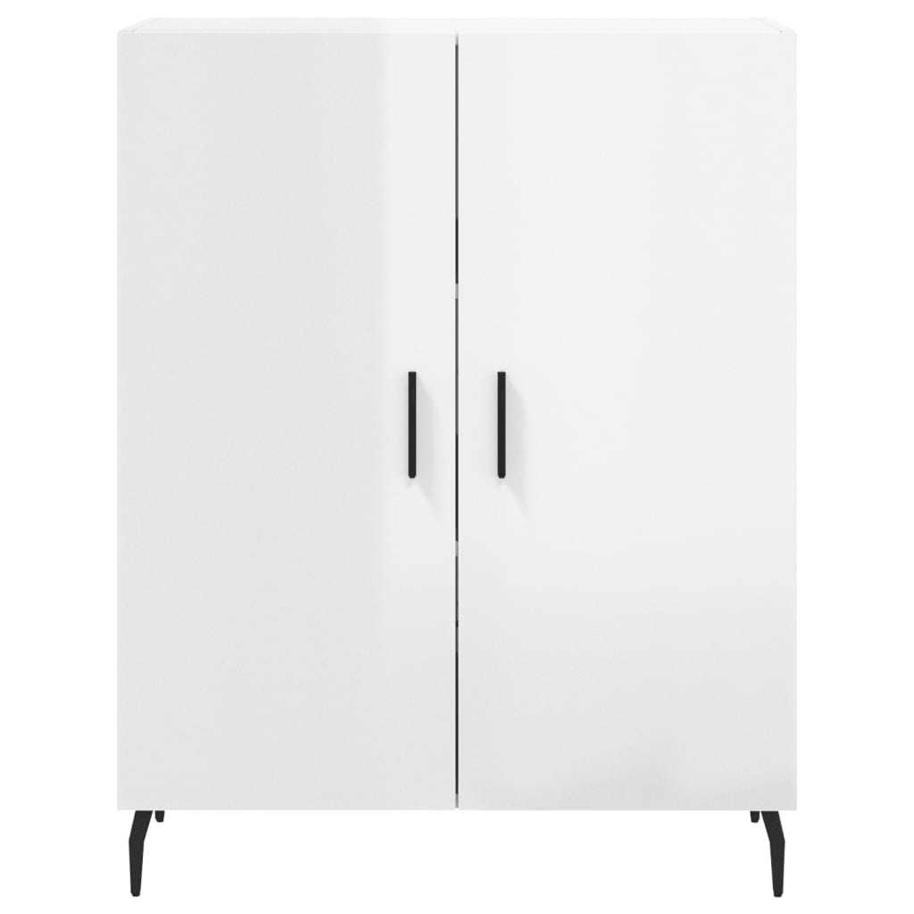 Sideboard High Gloss White 69.5x34x90 cm Engineered Wood