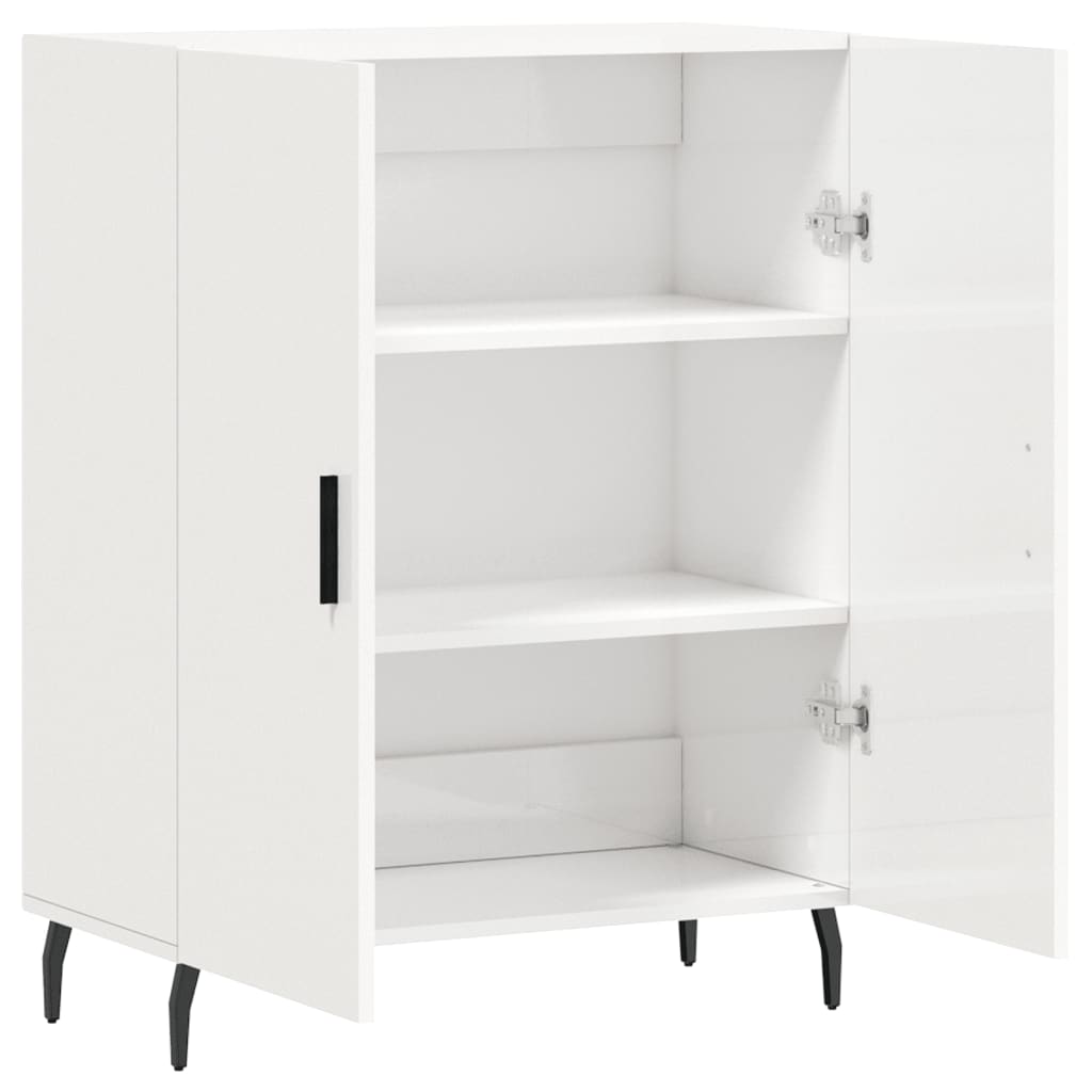 Sideboard High Gloss White 69.5x34x90 cm Engineered Wood