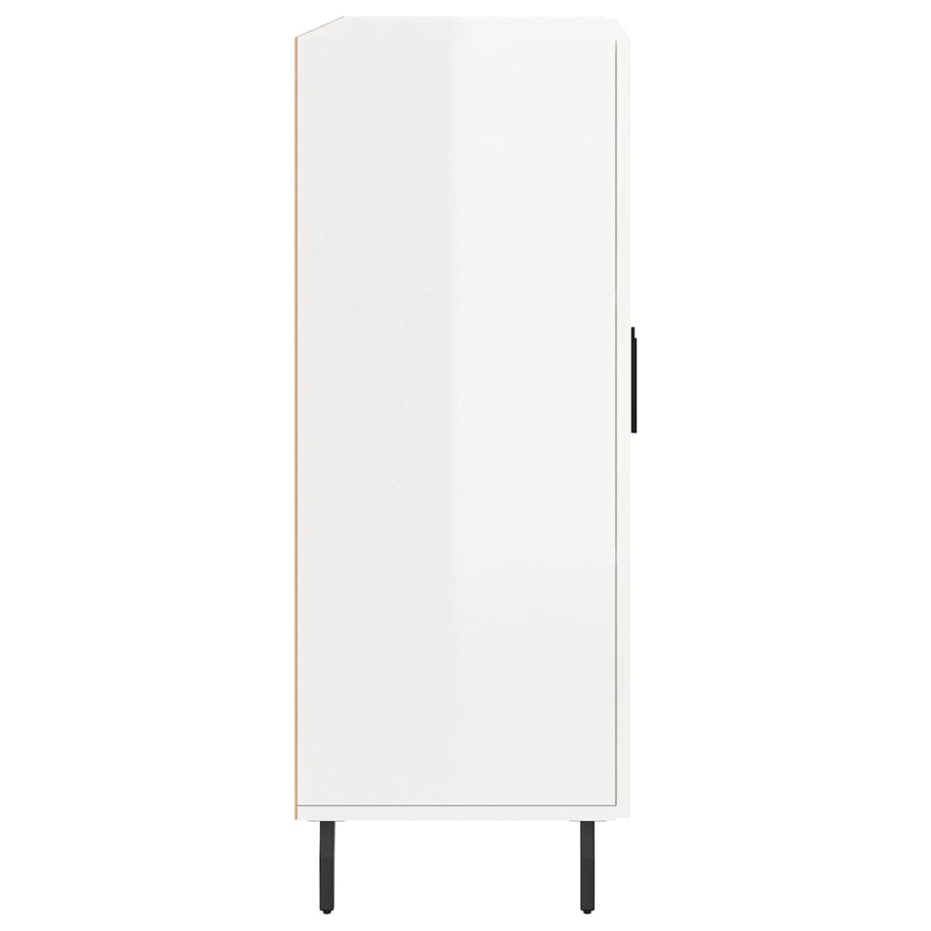 Sideboard High Gloss White 69.5x34x90 cm Engineered Wood