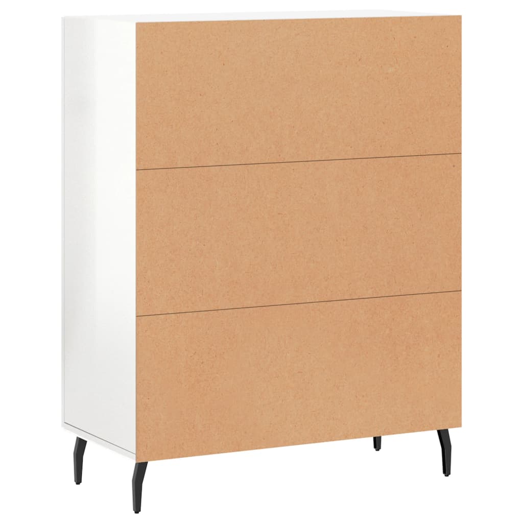 Sideboard High Gloss White 69.5x34x90 cm Engineered Wood