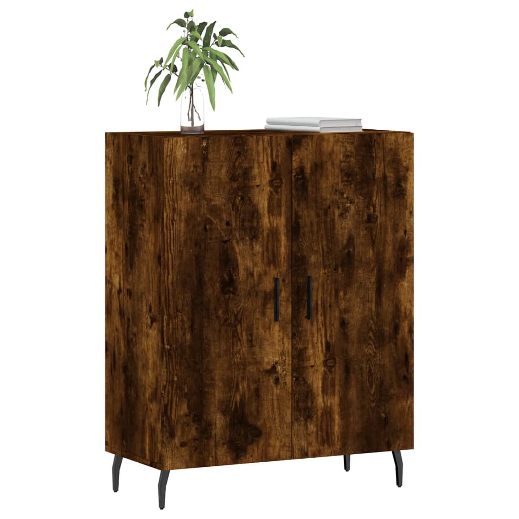 Sideboard Smoked Oak 69.5x34x90 cm Engineered Wood