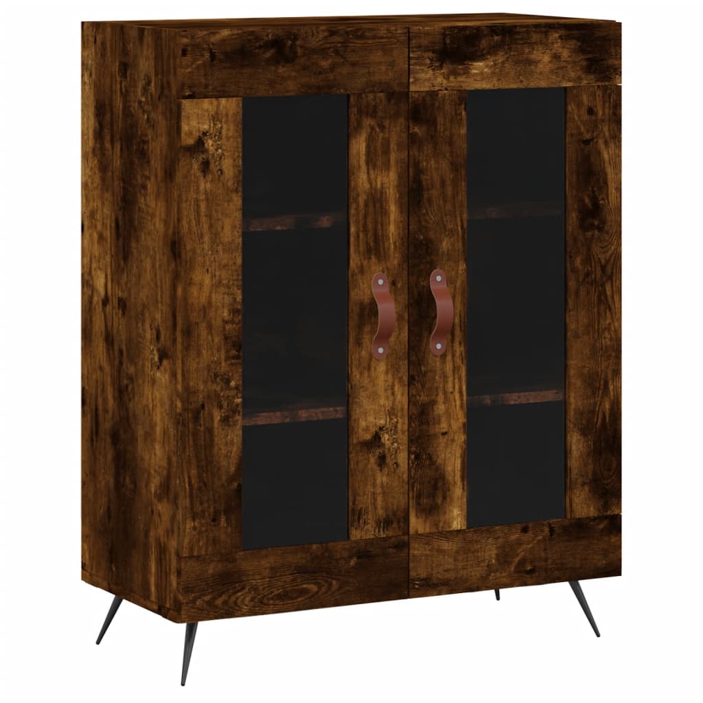 Sideboard Smoked Oak 69.5x34x90 cm Engineered Wood