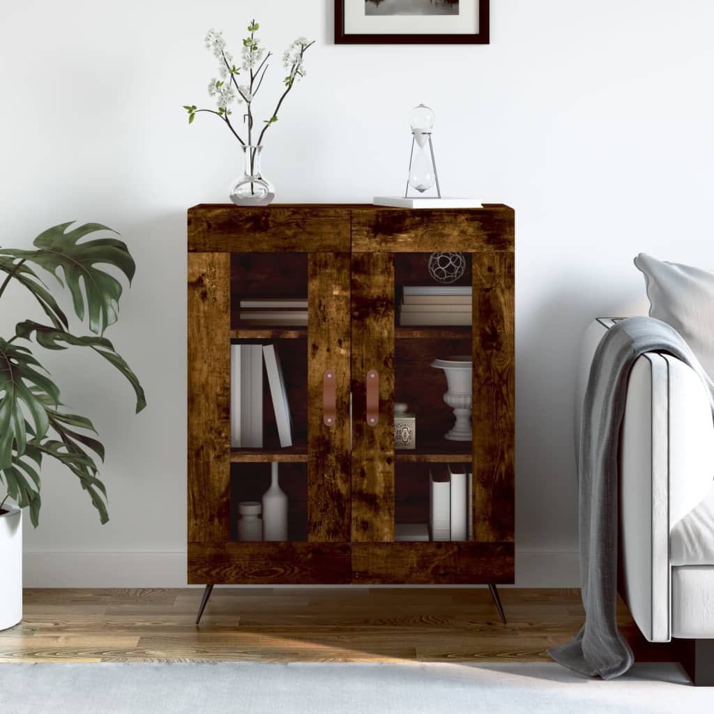 Sideboard Smoked Oak 69.5x34x90 cm Engineered Wood