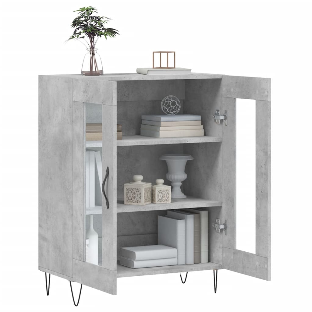 Sideboard Concrete Grey 69.5x34x90 cm Engineered Wood