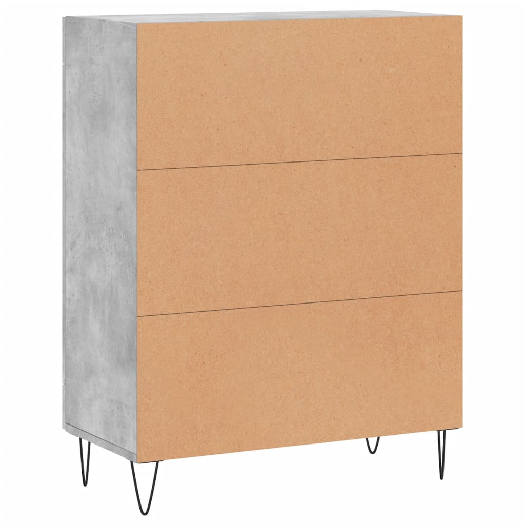 Sideboard Concrete Grey 69.5x34x90 cm Engineered Wood